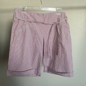 Anthropologie Left Of Center Pinstripe Shorts